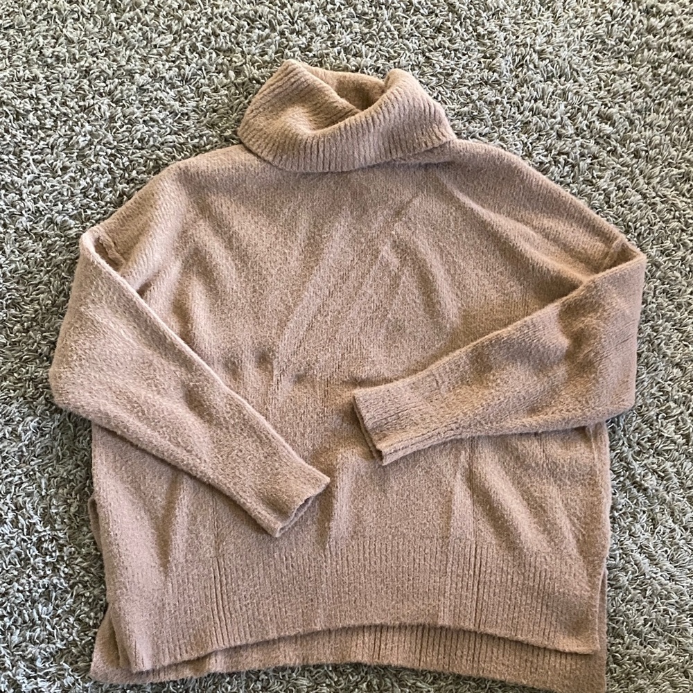 Aerie Soft Brown Turtleneck Sweater